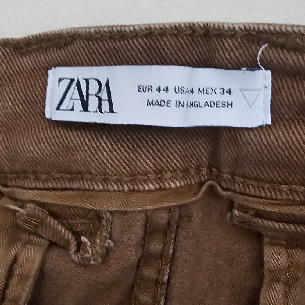 Zara Jeans Shorts Mens STRETCH Size 34. Brown Color. - Picture 2 of 9